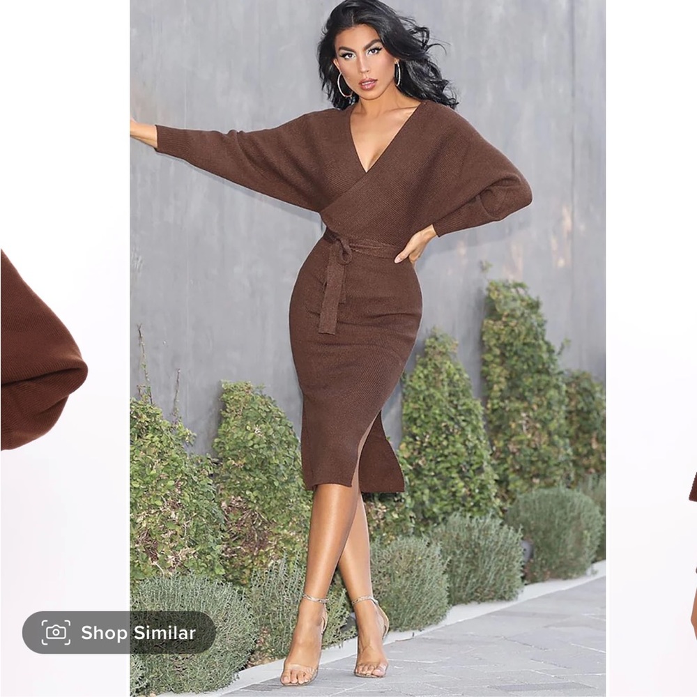 Fashion Nova Midi Sweater Dress - Mona